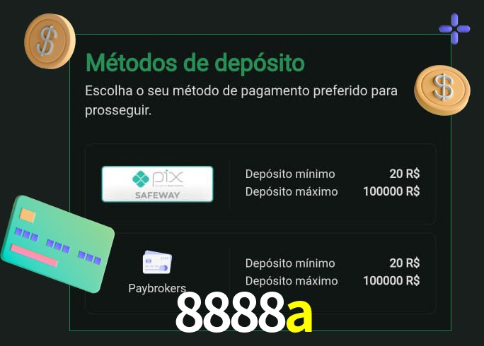 O cassino 8888a oferece uma grande variedade de métodos de pagamento